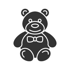 Teddy bear glyph icon