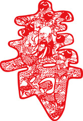 Chinese traditional folk culture Spring Festival stickers	