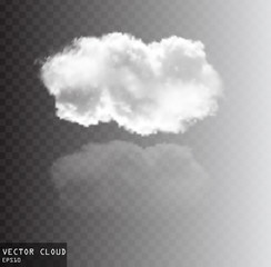 Cloud vector shape with a reflection illustration