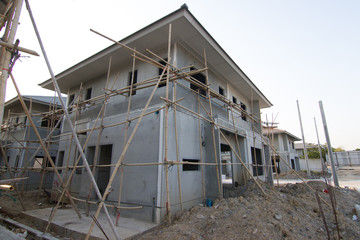 Building and Construction site of new home at Thailand 