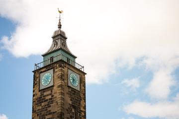 The Tolbooth building in the Old Town, Stirling, Scotland. This building used to be the town hall but it is now used as a gallery for the arts.