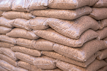 Eco pellets in bags