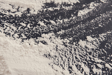 White floor on black background, abstract texture
