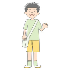 小学生7歳男_左手上げ小