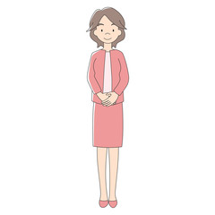 お母さん_手を腰の前