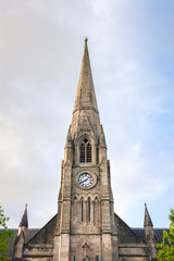 Fototapeta na wymiar the spire of St Kessog's church in Callander, Scotland