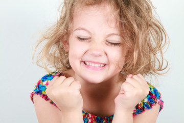 furious and aggressive little girl