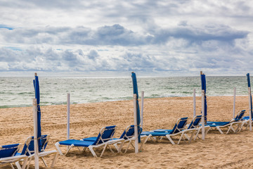 Abandoned October Barril Beach near Tavira, Portugal