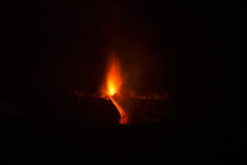 Eruption of Etna Volcano In Sicily