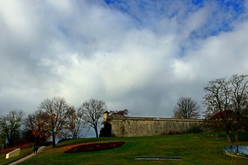 Blick auf den Petersberg in Erfurt