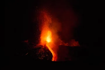 Zelfklevend Fotobehang Eruption of Etna Volcano In Sicily  © Wead