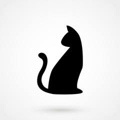 Cat shape icon. Vector illustration