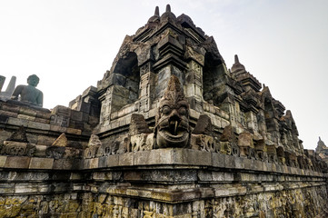 Deatil view from the Borobudur temple Indonesia
