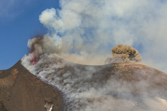 Eruption of Etna Volcano In Sicily © Wead