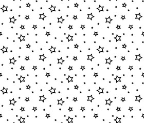 Abstract black stars pattern