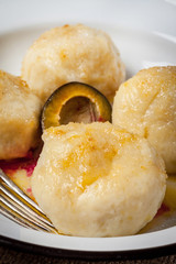 Sweet plum dumplings.