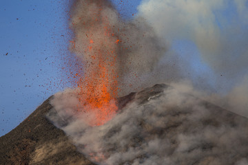 Eruption of Etna Volcano In Sicily
