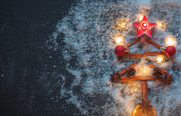 Christmas Background with lights