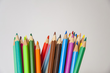 Pencils on isolated background