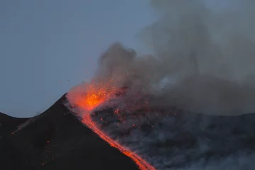 Keuken spatwand met foto Eruption of Etna Volcano in Sicily,Italy © Wead