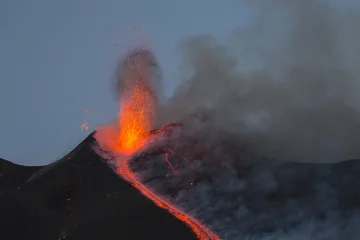 Foto auf Leinwand Eruption of Etna Volcano in Sicily,Italy © Wead