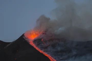 Gardinen Ausbruch des Vulkans Ätna in Sizilien, Italien © Wead