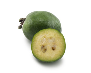Feijoa is isolated on a white background