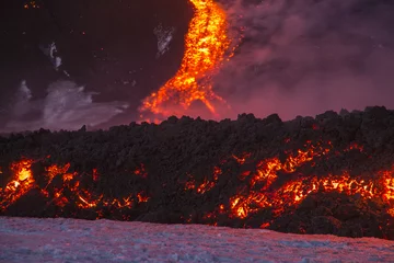 Poster Eruption of Etna Volcano in Sicily,Italy © Wead