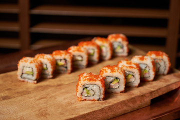 Philadelphia roll sushi with salmon