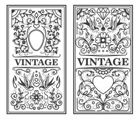 Vintage frame  on light background. Vector design element