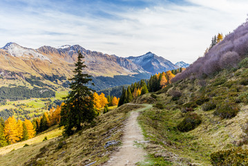 Trekking in the  Swiss Alps in Autumn - 15