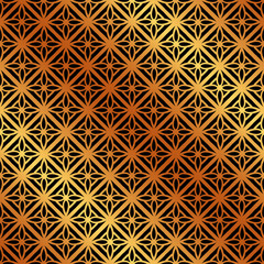 Golden ornamental seamless pattern. Template for design.