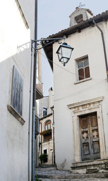 The old church called Cappella del Purgatorio
built in 1716, in Villetta Barrea, Aquila, Italy