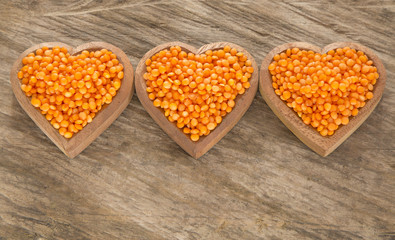 Raw red lentil - Lens culinaris