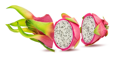 Fresh dragon fruit isolated on white background
