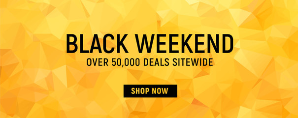 Black Friday Sale, Black weekend Sale Poster, banner with gold elements - Vector Illustration vol. 38  - 180469144