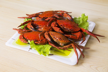 crab dish with lettuce