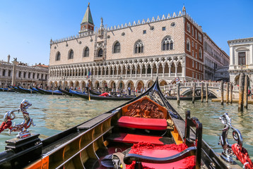 Fototapeta na wymiar Gondolas of Venice Italy