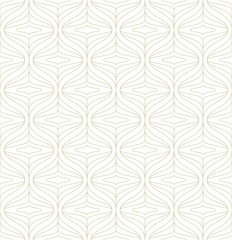 Vector seamless texture. Modern geometric background. Monochrome repeating pattern with curved wavy lines.