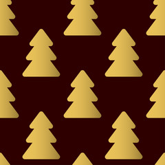 Seamless pattern with christmas trees. Vector template suitable for textiles, wallpapers, wrappers, covers or gift wrapping.