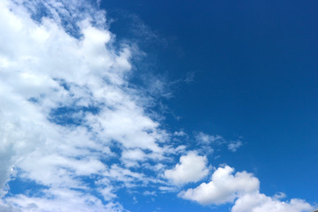 Fototapeta na wymiar Beautiful Clouds and blue sky on sunny day
