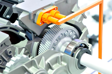 3D printed gear in a hybrid car transmission.