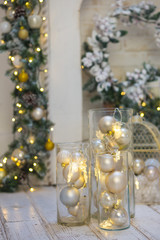 Christmas decorations, Christmas tree, gifts, new year