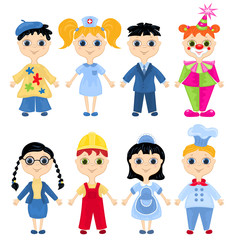 Set of profession cartoon characters.
