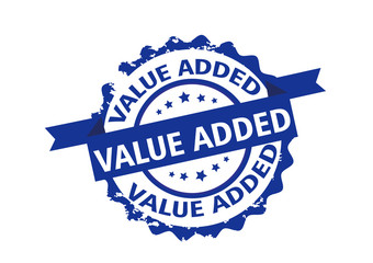 Value added stamp. Sign.Vector design