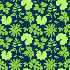 Leaves vector pattern.
