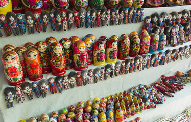 traditional Russian wooden matrios dolls