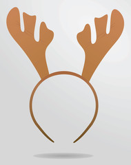 Reindeer horns head band. vector illustration