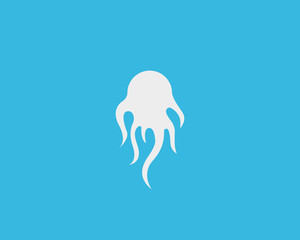 Octopus vector logotype. Abstract squid shape logo