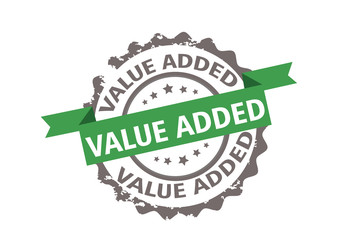 Value added stamp. Sign.Vector